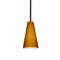 Besa Lighting Cierro Stem Pendant, Amber Matte, Bronze Finish, 1x9W LED 1TT-412480-LED-BR - alternate 1